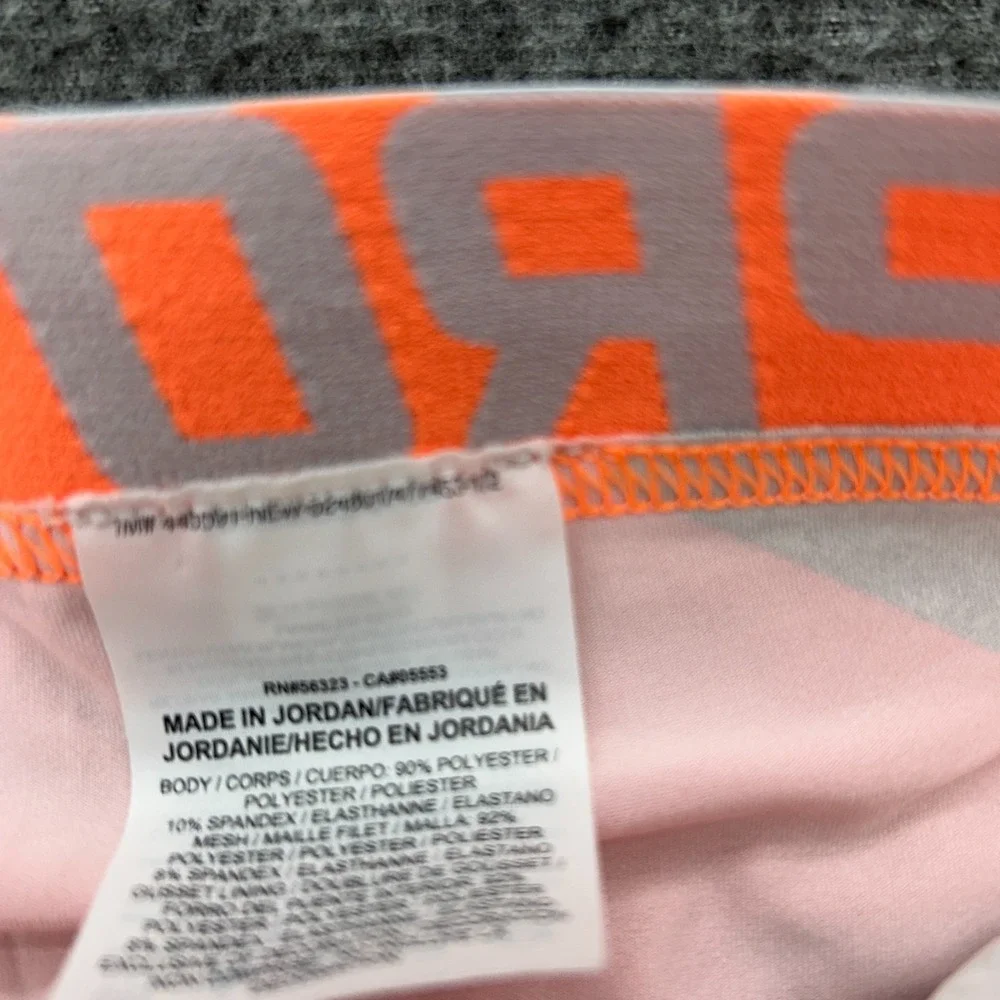 Nike Pro Compression Boys Large‎ 3/4 Printed Training Tights Pants Orange